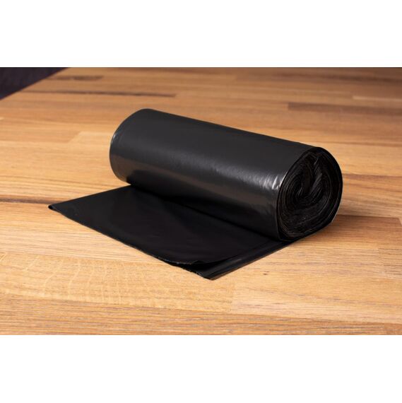 YORK Schwarze Müllsäcke 35L (1 Rolle mit 15 Stück) - Müllsack 35 Liter - Große Müllsäcke - Stabile Abfallsäcke - Mülltüten 35l Extra Stark (Packung mit 3)