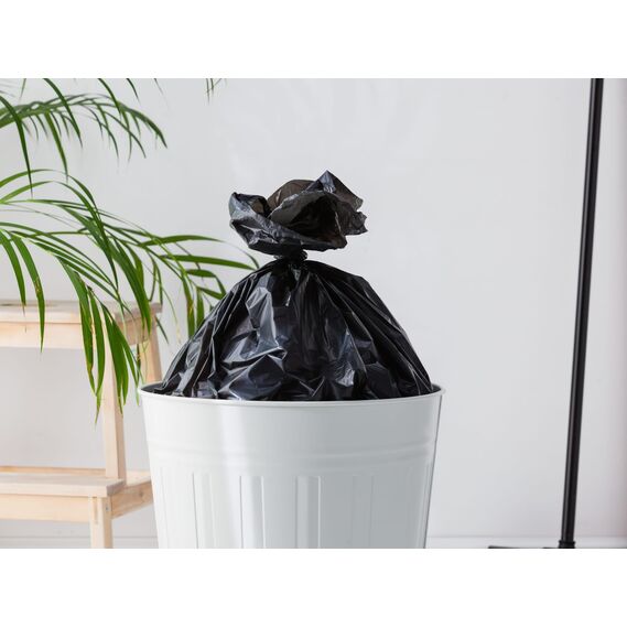 York Müllsäcke 60 L Müllbeutel 10 Stück Mülltüten Abfallsäcke Schwerlast Extra Stark Stabil Schwarz