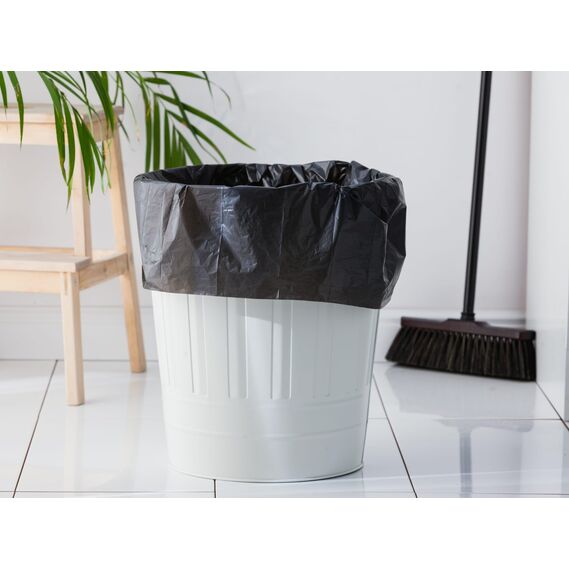 YORK Schwarze Müllsäcke 35L (1 Rolle mit 15 Stück) - Müllsack 35 Liter - Große Müllsäcke - Stabile Abfallsäcke - Mülltüten 35l Extra Stark (Packung mit 3)