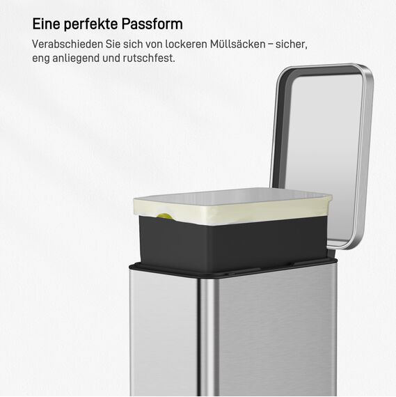 EKO Müllbeutel, einfach zu verwenden, extra starker Kordelzug, klein, 80 Stück, 7–10 l, 1 Packung, Weiß, Code B