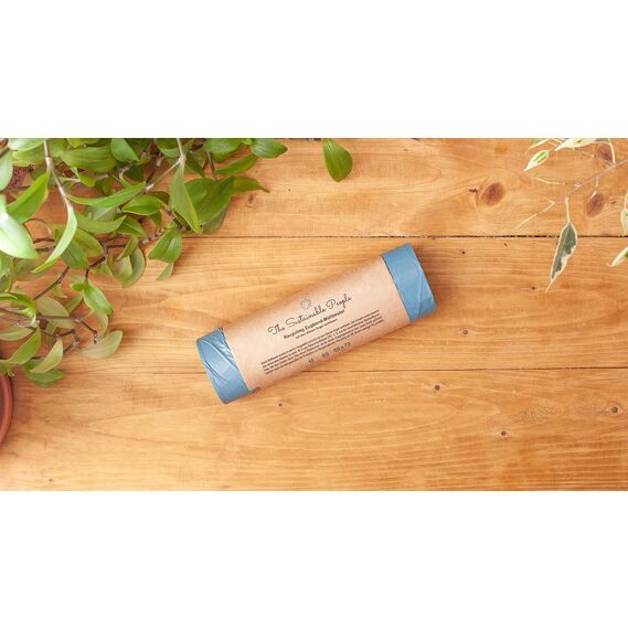 TSP Recycling Zugband Müllbeutel 60L - zu mind. 90% aus Post-Consumer-Abfällen (PE) - Blauer Engel zertifiziert - sicher & reißfest - für den Restmüll und die Wertstoffsammlung (60 Liter (10 Stück))