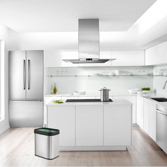 180 Biomüllbeutel 10L mit Henkel, AURMOO Bio Beutel 3 Gallon, Küchen Lebensmittel Abfallbeutel, Biomüll Abfallbeutel für Familie, Büro(45X60cm,Grün)