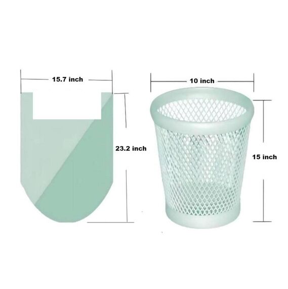 AURMOO Reißfest Müllbeutel mit Henkel 8L, Abbaubar Biomüllbeutel, Tropfsichere Mülltüten für Hausmüll, Reißfeste Müllsäcke für Mülleimer, 180 Stück(W40xH59cm,Grün)