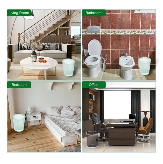 180 Biomüllbeutel 10L mit Henkel, AURMOO Bio Beutel 3 Gallon, Küchen Lebensmittel Abfallbeutel, Biomüll Abfallbeutel für Familie, Büro(45X60cm,Grün)