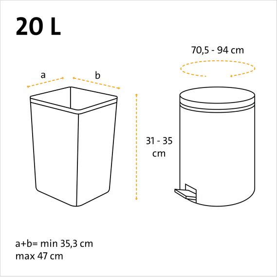 Swirl Reißfest & Dicht Tragegriff Müllbeutel 20 l (4 x 20 Beutel), tropfsichere Müllsäcke für den Hausmüll, reißfeste Mülltüten mit praktischem Tragegriff