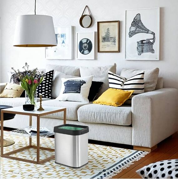 AURMOO Reißfest Müllbeutel mit Henkel 8L, Abbaubar Biomüllbeutel, Tropfsichere Mülltüten für Hausmüll, Reißfeste Müllsäcke für Mülleimer, 180 Stück(W40xH59cm,Grün)