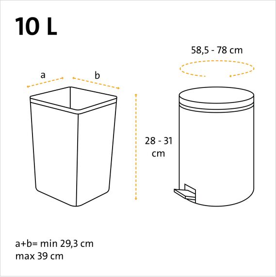 Swirl Reißfest & Dicht Bad & Kosmetik Tragegriff Müllbeutel 10 l (4 x 37 Beutel), tropfsichere Kosmetik-Müllsäcke, reißfeste Mülltüten mit praktischem Tragegriff