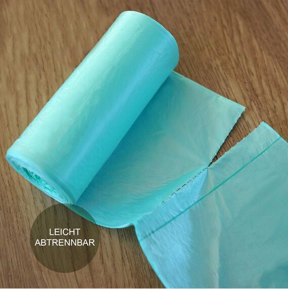 ZURAS 20 Liter Biomüllbeutel 150 Stk. kompostfähige, biologisch abbaubare Müllbeutel auf pflanzlicher Basis, DIN EN 13432 zertifiziert und geprüft, reißfest und wasserdicht