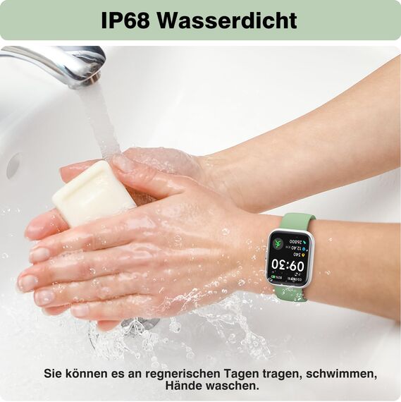 Smartwatch mit Telefonfunktion, Smartwatch für Damen Herren HD-Touch Screen Fitnessuhr mit Herzfrequenz SpO2 Schlafmonitor Schrittzähler, 200+ Sportmodi IP68 Wasserdicht Smart Watch für iOS Android