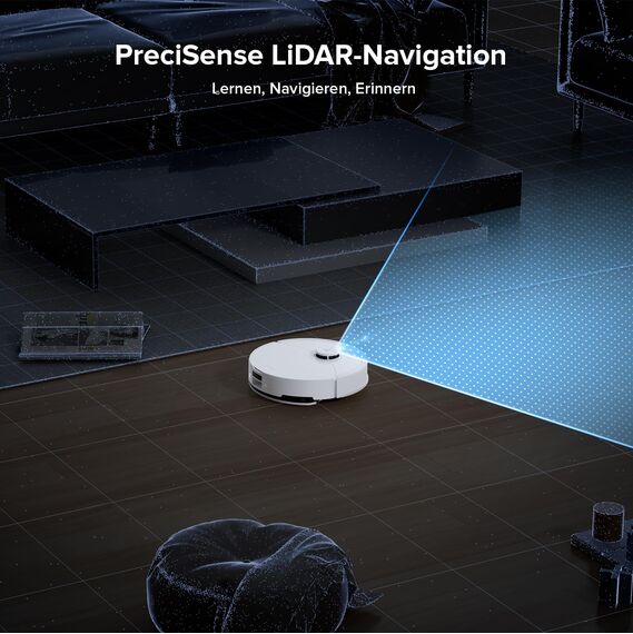 roborock Q10 S5-Set Saugroboter mit Wischfunktion, 10.000 Pa HyperForce Saugkraft, Dual Anti-Tangle System, Auto Lifting Mopping, Ideal für Tierhaare&Teppiche&Hartböden (Weiß)