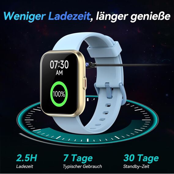 Fitpolo Smartwatch Damen mit Telefonfunktion, 1.8'' Alexa eingebaute Fitnessuhr Damen mit IP68 Wasserdicht,110+ Sportmodi Schrittzähler Uhr Damen mit Herzfrequenz/SpO2/Schlafmonitor, für Android&iOS