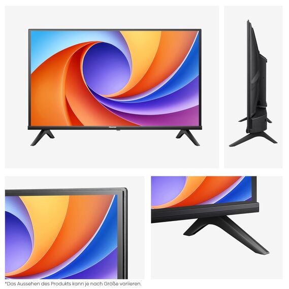 Hisense 32E4QT Fehrnseher, 32 Zoll, DLED, Smart TV, Game Mode, AI Sports Mode, Dolby Audio, Dolby MS12, DTS Virtual X, HDR10, HLG, Full HD, High Contrast, Rauschunterdrückung [2025]