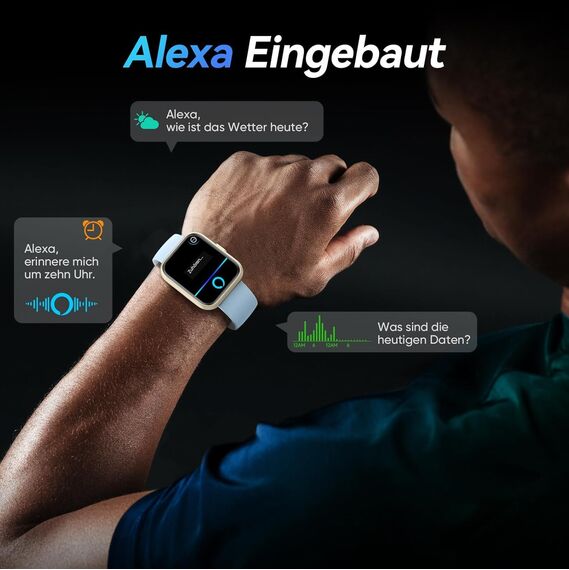 Fitpolo Smartwatch Damen mit Telefonfunktion, 1.8'' Alexa eingebaute Fitnessuhr Damen mit IP68 Wasserdicht,110+ Sportmodi Schrittzähler Uhr Damen mit Herzfrequenz/SpO2/Schlafmonitor, für Android&iOS