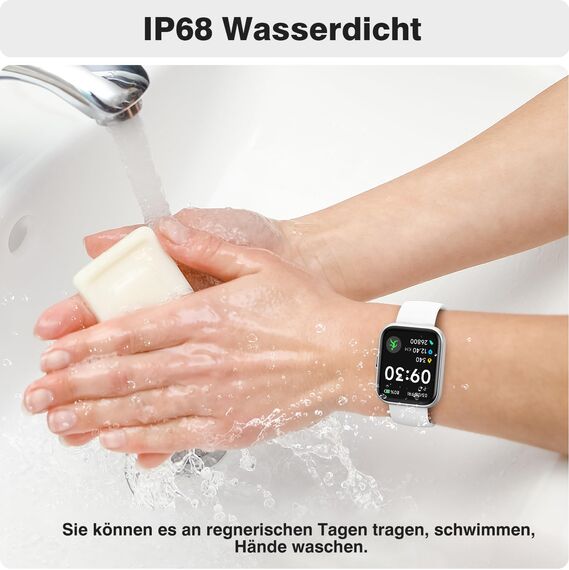 Fitpolo Smartwatch Herren Damen mit Telefonfunktion(Anrufe tätigen/empfangen), Smart Watch Damen Sportuhr mit 110+Sportmodi, Schrittzähler, Fitness Tracker für Anroid iOS, Alexa