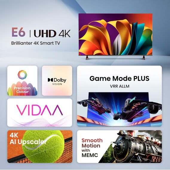 Hisense Bundle of 85E6NT 214,78cm (85 Zoll) Fernseher, 4K UHD Smart TV, Precision Colour, HDR HS2000 2.1 Kanal Soundbar mit integriertem Subwoofer, 240W, Dolby Audio, Bluetooth