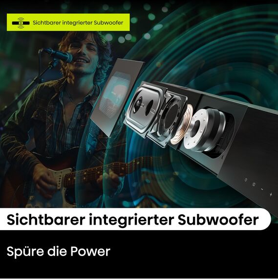 Hisense Bundle 65E6NT 164cm (65 Zoll) Fernseher, 4K UHD Smart TV, HDR, Dolby Vision, 60Hz [2024] HS2000 2.1 Kanal Soundbar, integrierter Subwoofer, 240W, Dolby Audio, Bluetooth, HDMI ARC