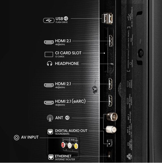 Hisense 55E6NT 139cm (55 Zoll) Fernseher, 4K UHD Smart TV, Precision Colour, HDR, Dolby Vision, 60Hz, Triple Tuner DVB-C/S/S2/T/T2, WiFi, HDMI 2.1, Bluetooth, Alexa Built-in, Schwarz, [2024]