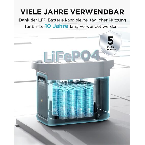 EF ECOFLOW Delta 2 Zusatzakku 1024Wh erweiterbare Energie für, Camping, Notfallstrom Zuhause, Wohnmobil, Delta 2 EB