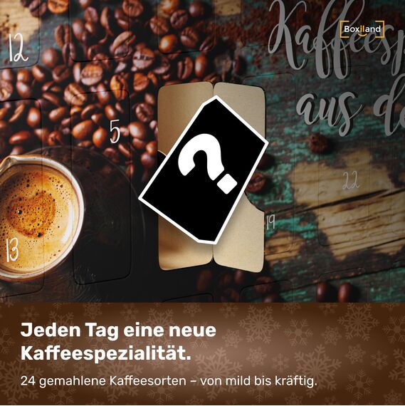 UMBRELLA® Gemahlener Kaffee Adventskalender 2025 [BIO & FAIRTRADE] – 24 köstliche Spezialitätenkaffees aus aller Welt – Nachhaltiger Weihnachtskalender für Genießer
