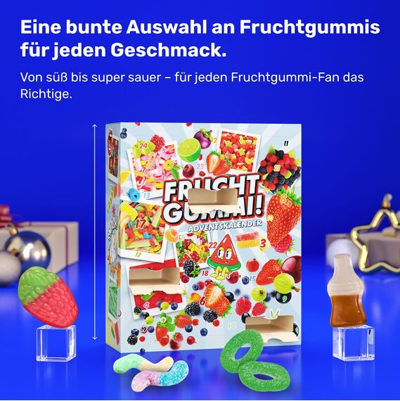 UMBRELLA® Fruchtgummi Adventskalender 2025 [24 SÜSSE ÜBERRASCHUNGEN] – Adventskalender mit Gummibärchen & Fruchtgummi-Spezialitäten – Süßigkeiten-Geschenk für Kinder & Erwachsene