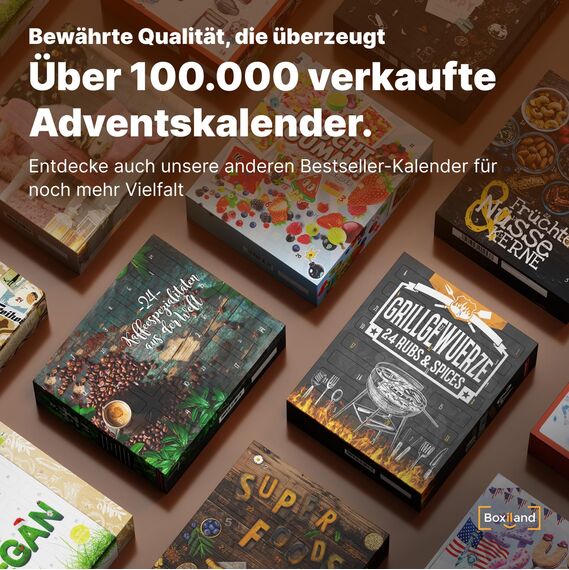 UMBRELLA® Gemahlener Kaffee Adventskalender 2025 [BIO & FAIRTRADE] – 24 köstliche Spezialitätenkaffees aus aller Welt – Nachhaltiger Weihnachtskalender für Genießer