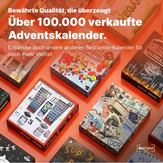 UMBRELLA® Nostalgie Adventskalender Süßigkeiten 2025 [RETRO VINTAGE] – 24x Süßigkeiten aus den 80ern, 90ern & 2000ern – Adventskalender zum Naschen & Erinnern – Handverpackt in Deutschland