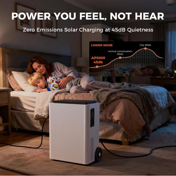 CTOLITY Solar Generator 5000W mit 400W Solarmodule, 5120Wh Tragbare Powerstation(6000W Peak), LiFePO4 Batterie, 220V-240V, Faltbar Solarpanel mit USB, IP67, für Outdoor Camping, Reise, Stromausfälle