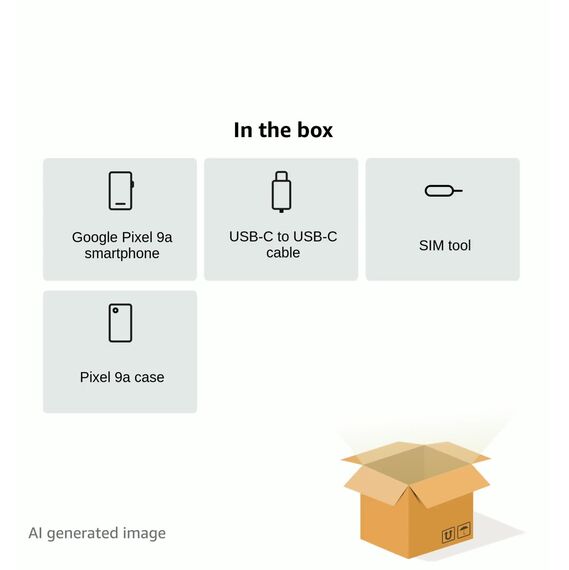 Google Pixel 9a: Android-Smartphone ohne SIM-Lock, mit KI-Kamera, 24 Stunden Akkulaufzeit und leistungsstarken Sicherheitsfunktionen – Obsidian, 128GB + Pixel 9a Case, Obsidian