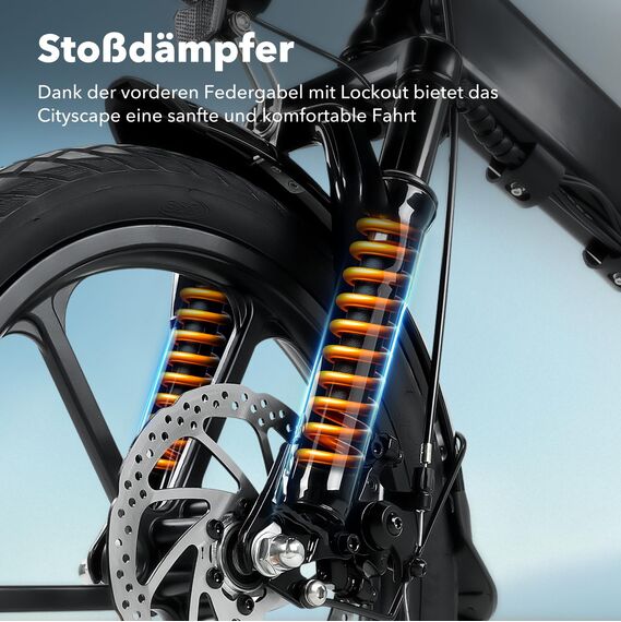 Finbike E Bike Klapprad,14 Zoll Elektrofahrrad 7.8Ah Akku Diebstahlschutz,Ebike mit 2.6H Schnellladung,250W Motor,3 Fahrmodi,Sitzhöhe Verstellbar,Reichweite Max 55Km,E Klapprad für Herren Damen