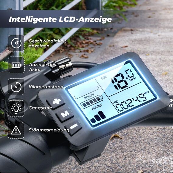 Finbike E Bike Klapprad,14 Zoll Elektrofahrrad 36V 7.8Ah Akku,250W Kompakt EBike mit 3H Schnellladung,3 Fahrmodi,3 Geschwindigkeitsmodi,Reichweite MAX 45km,Electric Bike für Herren/Damen