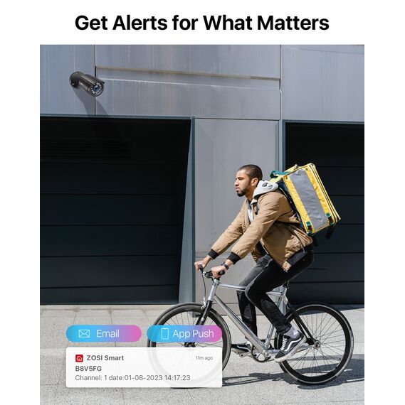 ZOSI 8CH 1080P Full HD Überwachungskamera System ohne Festplatte H.265+ HDMI DVR Recorder mit 8X 2MP Outdoor CCTV Video Kamera Sicherheit Set, Bewegungsalarm