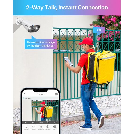 ZOSI 32CH 4K Überwachungskamera Aussen Set mit 2 Wege Audio, 16X 8MP PoE Kamera und 4TB HDD NVR für 24/7 Videoüberwachung, KI Personenerkennung und Fahrzeugerkennung