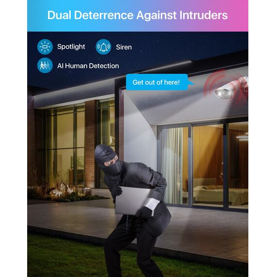 ZOSI 32CH 4K Überwachungskamera Aussen Set mit 2 Wege Audio, Smart Videoüberwachung System mit 4TB HDD NVR und 8X 8MP POE IP-Kamera, Personen- und Fahrzeugerkennung, C182