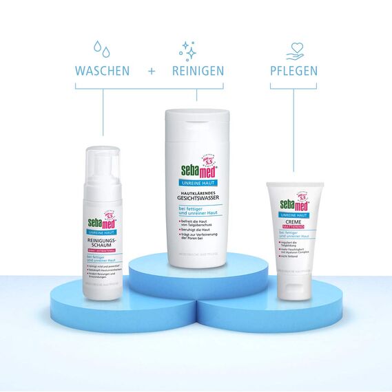 Sebamed Unreine Haut Unreine Haut Pflege-Gel, glättet die Haut mit Hyaluron Complex, beruhigt und pflegt die unreine und fettige Haut, Inhalt 50 ml