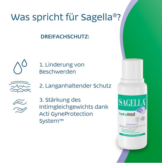 Sagella® Hydramed Intimwaschlotion, für Frauen in allen Lebensphasen mit erhöhtem Infektionsrisiko 500 ml