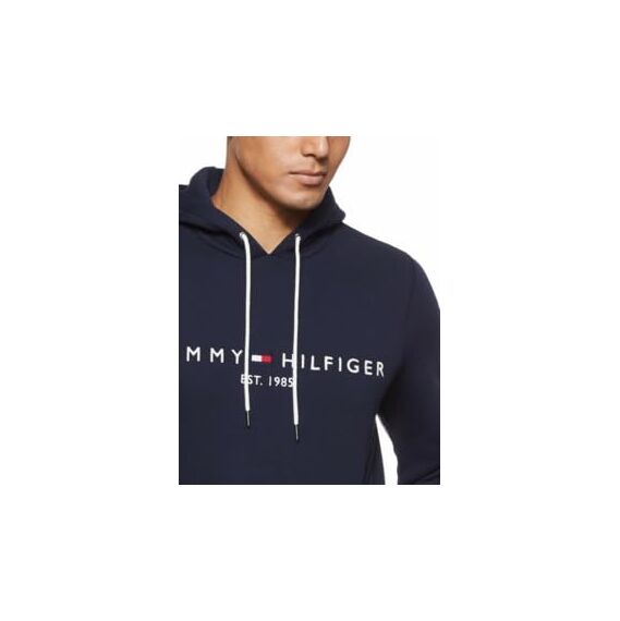 Tommy Hilfiger Herren Hoodie Core Tommy Logo mit Kapuze, Blau (Sky Captain), L