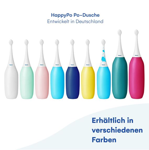 HappyPo Tragbar Po Dusche 300 ml - Tragbares Bidet Handbrause für Männer und Frauen - Toilette Popodusche Ersetzt Feuchtes Toilettenpapier - Intimdusche für Schwangerschaft, Wochenbett und Reisen