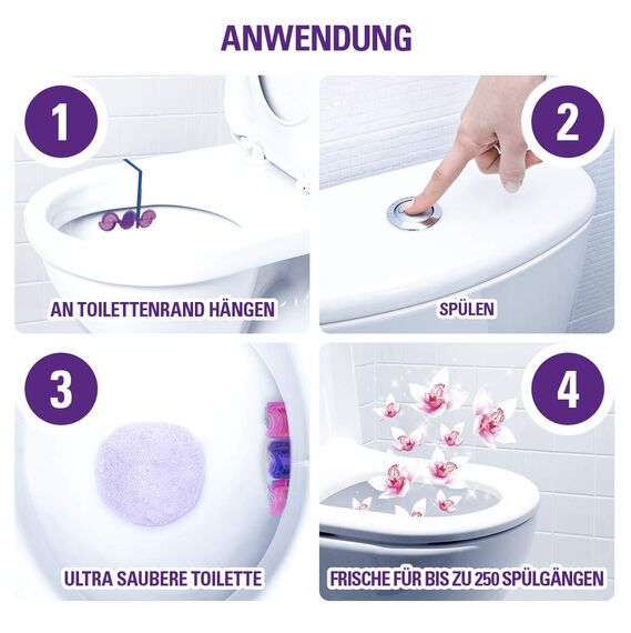 Cillit Bang Color Power 6 WC-Spüler, Lilaspüler, Duo, 6er Pack (6 x 2 Stück)
