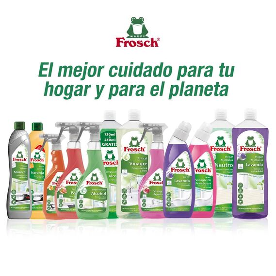 Frosch - Gel WC Ecológico, Limpiador de Cal y Residuos Para Inodoro, Higienizante con Lavanda - 750 ml