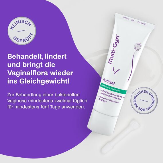 Multi-Gyn ActiGel - zur Behandlung und Vorbeugung bakterieller Vaginose - vaginale Infektionen - bringt die Vaginalflora wieder ins Gleichgewicht - 50ml