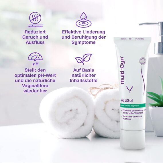 Multi-Gyn ActiGel - zur Behandlung und Vorbeugung bakterieller Vaginose - vaginale Infektionen - bringt die Vaginalflora wieder ins Gleichgewicht - 50ml