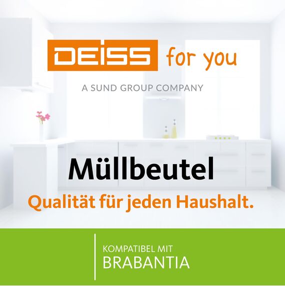DEISS Müllbeutel 23-30 Liter für Brabantia Touch Bin (Größe G), 40 Stück