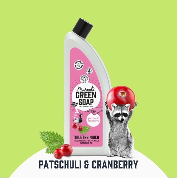 Marcel's Green Soap WC-Reiniger Patchouli & Cranberry – Toilettenreiniger ohne Chlor/Bleichmittel – entkalkend, gegen Urinstein – vegan & 98% biologisch abbaubar – 750 ml