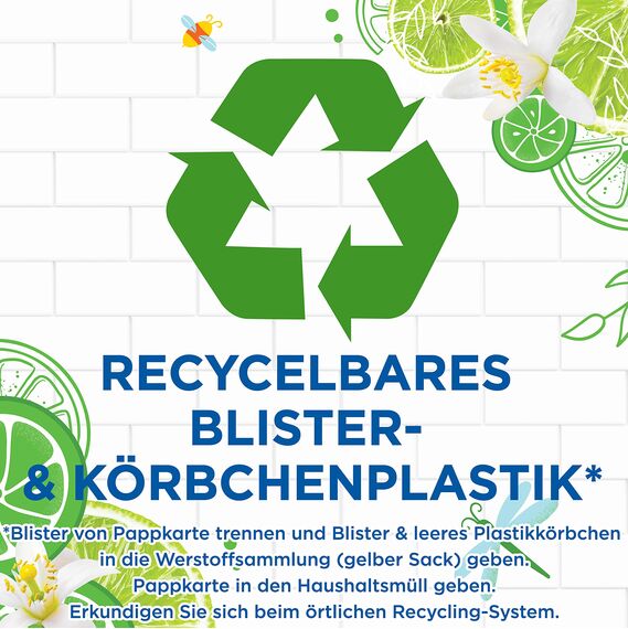 WC-Ente Active Clean WC Duftspüler-Einhänger, WC Reiniger, Citrus Splash-Duft, 38,6 g