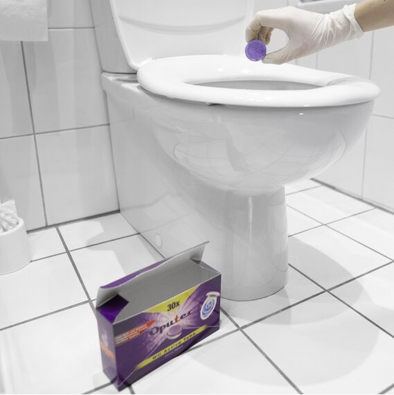30x Oputec WC-Reiniger Tabs: Extra starke Reinigung von WCs, Toiletten & Urinalen