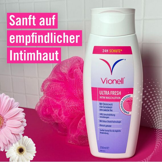 Vionell Intimwaschlotion Frauen Geruchs-Block, Intimreiniger Für Die Tägliche Intimhygiene, Mit Aloe Vera & Geruchs-Block-Technologie, Frisch & Sanft, Bis Zu 24 Stunden Schutz, 250 ml, Pack of 3