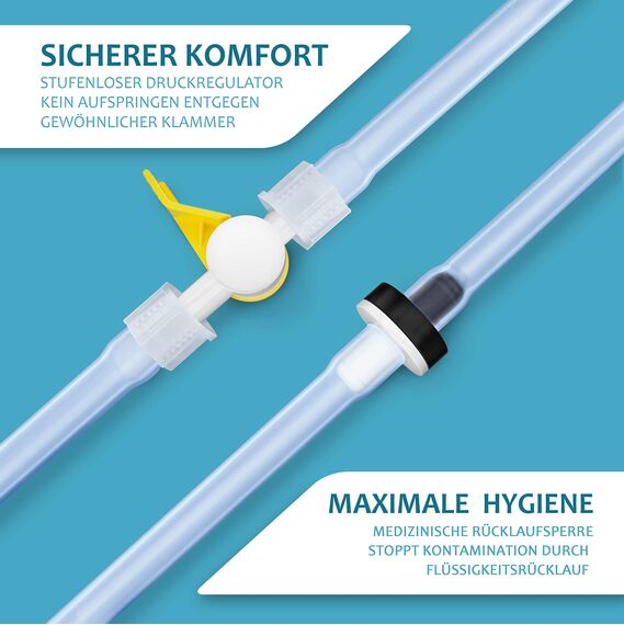 Lyvanas Einlauf Set Zur Darmreinigung (BPA- Und Phthalatfrei) - 2 Liter Klistier Set In Vollausstattung Für Alle Einläufe - Premium Reise Irrigator Set