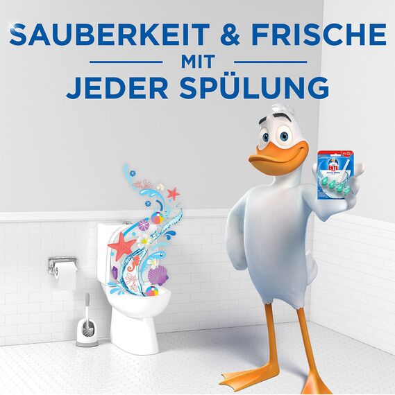 WC-Ente Active Clean WC Duftspüler-Einhänger, WC Reiniger, Ocean Wave, Marine-Duft, 38,6 ml