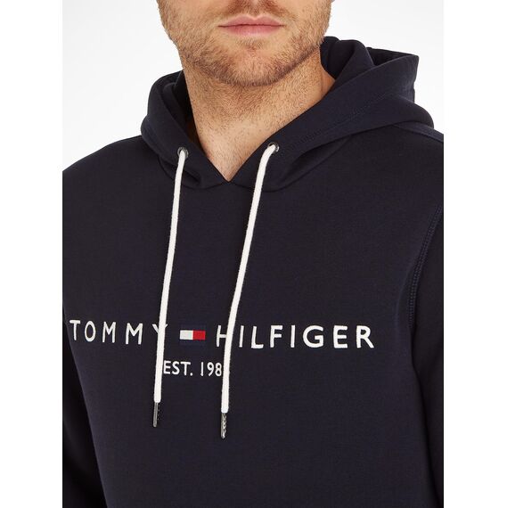 Tommy Hilfiger Herren Hoodie Core Tommy Logo mit Kapuze, Blau (Sky Captain), L