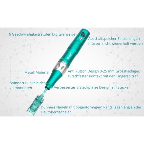 Erbilon, Pen Ultima A6S Professional Plus – Kabelloses Hautpflege Werkzeug-Set inklusive 2 x Mikronadel-Patronen